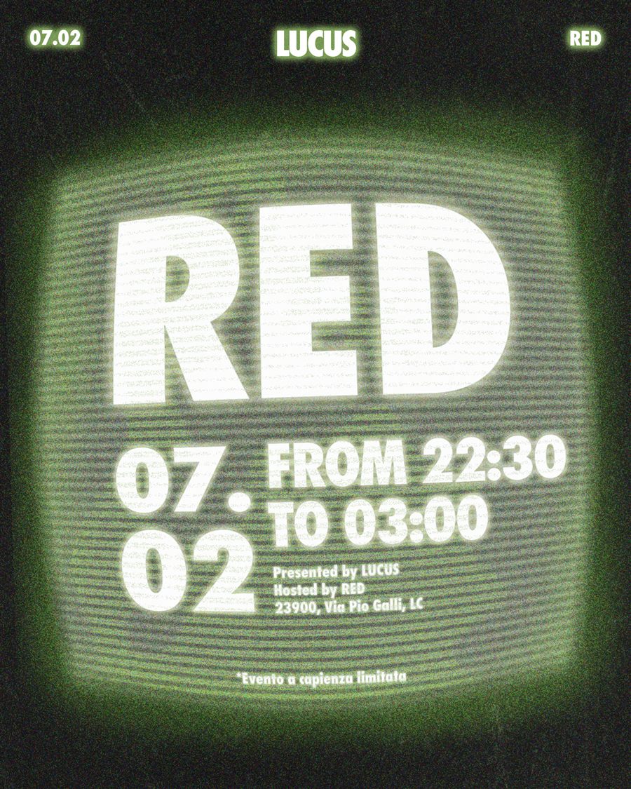 LUCUS flyer used as the temporary visual for the next event announcement